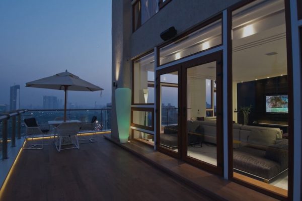 Casement Door with Fixed Windows