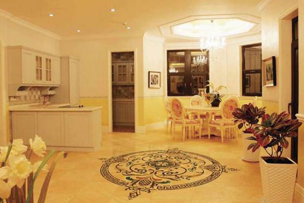 Italian Dining Room Flooring Design